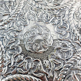 Large Vintage 900 Silver Turkish Embossed Marriage Mirror