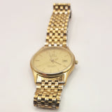 Omega Seamaster Quartz Wristwatch Gold Plated Date 1987