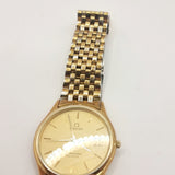 Omega Seamaster Quartz Wristwatch Gold Plated Date 1987
