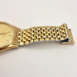 Omega Seamaster Quartz Wristwatch Gold Plated Date 1987