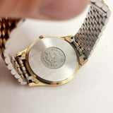 Omega Seamaster Quartz Wristwatch Gold Plated Date 1987