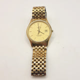 Omega Seamaster Quartz Wristwatch Gold Plated Date 1987
