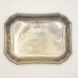 Silver Plated Dish, Signed by King Juan Carlos and Sofia, Spanish Royals. Autograph