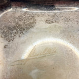 Silver Plated Dish, Signed by King Juan Carlos and Sofia, Spanish Royals. Autograph