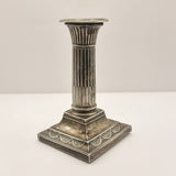 Pair of William Hutton and Sons Corinthian Column Silver Candle Sticks 1900