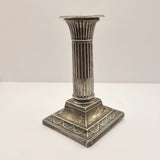 Pair of William Hutton and Sons Corinthian Column Silver Candle Sticks 1900