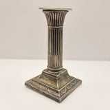 Pair of William Hutton and Sons Corinthian Column Silver Candle Sticks 1900