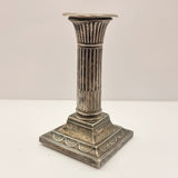 Pair of William Hutton and Sons Corinthian Column Silver Candle Sticks 1900