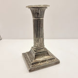 Pair of William Hutton and Sons Corinthian Column Silver Candle Sticks 1900