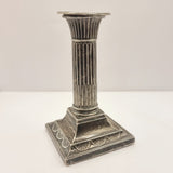 Pair of William Hutton and Sons Corinthian Column Silver Candle Sticks 1900
