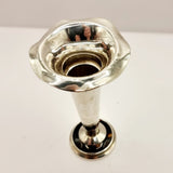 1923 Antique Silver and Tortoise Shell Fluted Posey Vase by Boot Pure Drug Company