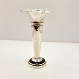 1923 Antique Silver and Tortoise Shell Fluted Posey Vase by Boot Pure Drug Company