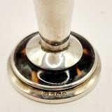 1923 Antique Silver and Tortoise Shell Fluted Posey Vase by Boot Pure Drug Company