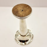 1923 Antique Silver and Tortoise Shell Fluted Posey Vase by Boot Pure Drug Company