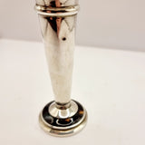 1923 Antique Silver and Tortoise Shell Fluted Posey Vase by Boot Pure Drug Company