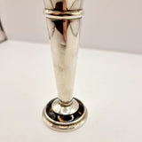 1923 Antique Silver and Tortoise Shell Fluted Posey Vase by Boot Pure Drug Company
