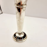 1923 Antique Silver and Tortoise Shell Fluted Posey Vase by Boot Pure Drug Company