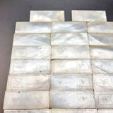 19th Century Antique Mother of Pearl Chinese Gaming Counter in Amboyna Burr Veneer Box.