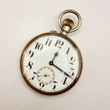 Antique Goliath Pocket Watch, in Silver Mounted Travel case/ Stand.
