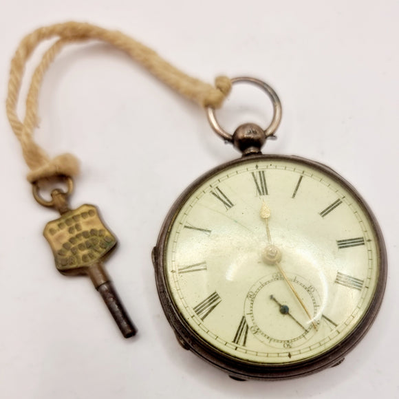 Antique 1866 C. Stening, Hove Silver Pocket Watch.