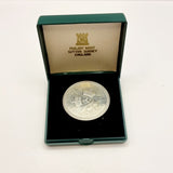 Collection of 8 Pobjot Mint Isle man Crowns along with 1979 Lesotho Coinage Set