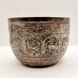 Antique 19th Century Burmese Thabeik Silver Begging Bowl