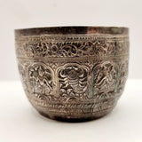 Antique 19th Century Burmese Thabeik Silver Begging Bowl