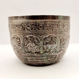 Antique 19th Century Burmese Thabeik Silver Begging Bowl