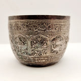Antique 19th Century Burmese Thabeik Silver Begging Bowl