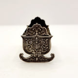 Pair of Silver Cornelius Desormeaux Saunders & James Francis Hollings Cradle Salt Cellars
