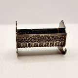 Pair of Silver Cornelius Desormeaux Saunders & James Francis Hollings Cradle Salt Cellars