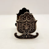 Pair of Silver Cornelius Desormeaux Saunders & James Francis Hollings Cradle Salt Cellars