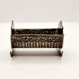 Pair of Silver Cornelius Desormeaux Saunders & James Francis Hollings Cradle Salt Cellars