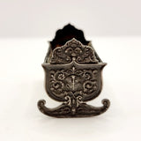 Pair of Silver Cornelius Desormeaux Saunders & James Francis Hollings Cradle Salt Cellars