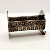Pair of Silver Cornelius Desormeaux Saunders & James Francis Hollings Cradle Salt Cellars