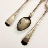 Three Antique Georgian Silver Spoons Exeter 1823, London 1819, 1822.