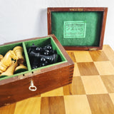 Rare Antique Large Jaques of London Staunton Chessmen Chess Set Over 9cm Tall.