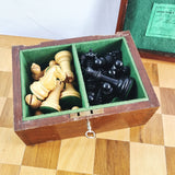 Rare Antique Large Jaques of London Staunton Chessmen Chess Set Over 9cm Tall.