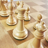 Rare Antique Large Jaques of London Staunton Chessmen Chess Set Over 9cm Tall.