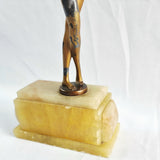 Antique Art Deco Spelter Dancer Figurine on Marble Base.