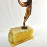 Antique Art Deco Spelter Dancer Figurine on Marble Base.