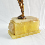 Antique Art Deco Spelter Dancer Figurine on Marble Base.