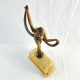 Antique Art Deco Spelter Dancer Figurine on Marble Base.
