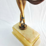 Antique Art Deco Spelter Dancer Figurine on Marble Base.