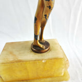 Antique Art Deco Spelter Dancer Figurine on Marble Base.