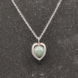 Kupittaan Kulta Nina Breddal Sterling Silver Hard Stone Heart Pendant Finland