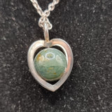 Kupittaan Kulta Nina Breddal Sterling Silver Hard Stone Heart Pendant Finland