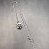 Kupittaan Kulta Nina Breddal Sterling Silver Hard Stone Heart Pendant Finland