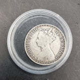 1857 Gothic Head Queen Victoria Silver Florin