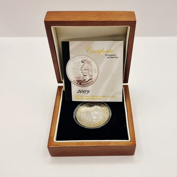 2009 Silver Britannia Tristan Da Chuna £5 Coin Uncirculated